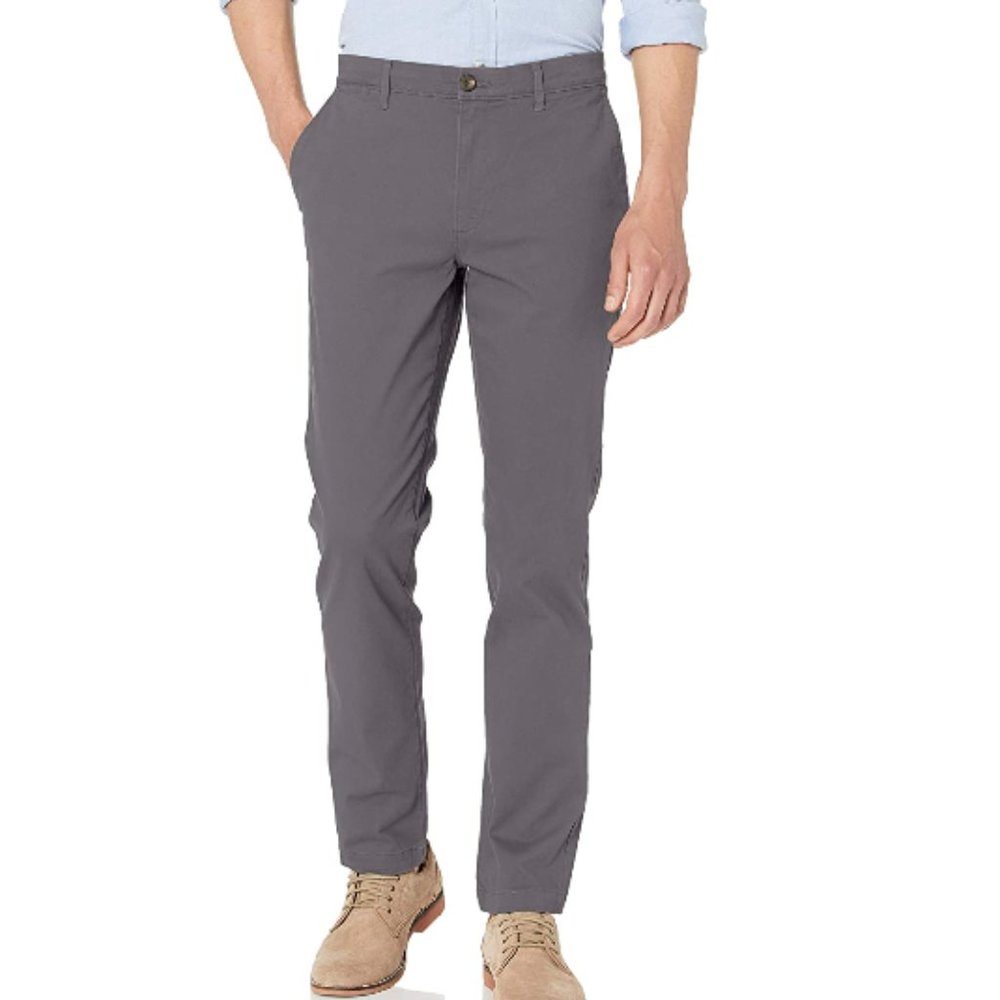Skinny Fit Casual Stretch Khaki Pants Sz 30